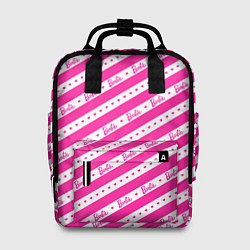 Рюкзак женский Барби и розовые полосы, цвет: 3D-принт