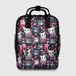 Рюкзак женский Котики цветочки милота, цвет: 3D-принт