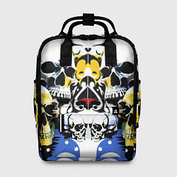 Рюкзак женский Паттерн из черепов - поп-арт, цвет: 3D-принт