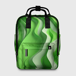 Женский рюкзак Зеленые объемные полосы
