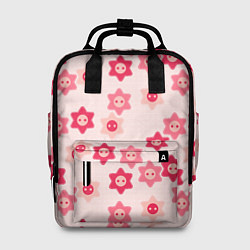 Рюкзак женский Розовые цветочные пуговицы, цвет: 3D-принт