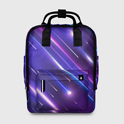 Рюкзак женский Неоновый звездопад - полосы, цвет: 3D-принт
