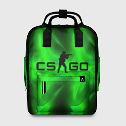 Рюкзак женский CSGO green logo, цвет: 3D-принт