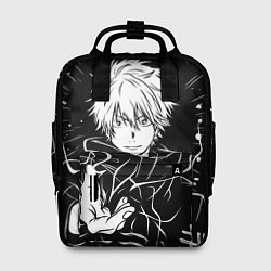 Рюкзак женский Сатору Годжо - черно-белый, цвет: 3D-принт