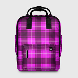 Рюкзак женский Шотландка розовая, цвет: 3D-принт