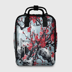 Рюкзак женский Лепестки цветущей вишни - сакура, цвет: 3D-принт