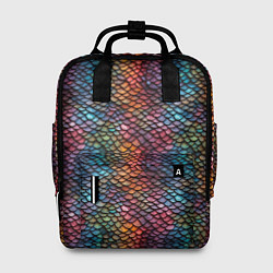 Рюкзак женский Разноцветная чешуя дракона, цвет: 3D-принт