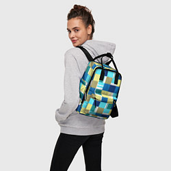 Рюкзак женский Ретро квадраты, цвет: 3D-принт — фото 2