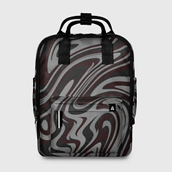 Рюкзак женский Абстракция тёмно-серый с красным, цвет: 3D-принт