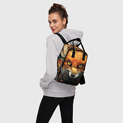 Рюкзак женский Лис в стиле фолк-арт, цвет: 3D-принт — фото 2