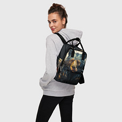 Рюкзак женский Арт осенний медведь, цвет: 3D-принт — фото 2