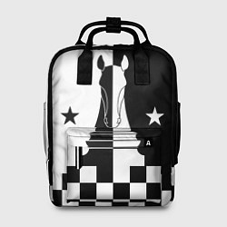 Рюкзак женский Шахматный конь, цвет: 3D-принт
