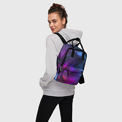 Рюкзак женский Бескрайний космос фиолетовый, цвет: 3D-принт — фото 2