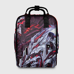 Рюкзак женский Красный кибер скелет, цвет: 3D-принт
