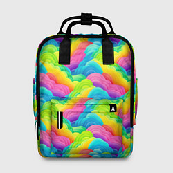 Женский рюкзак Разноцветные облака из бумаги паттерн