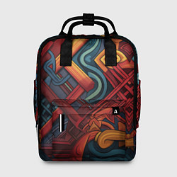 Рюкзак женский Абстрактный узор в этническом стиле, цвет: 3D-принт