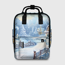 Рюкзак женский Снежная тропинка, цвет: 3D-принт
