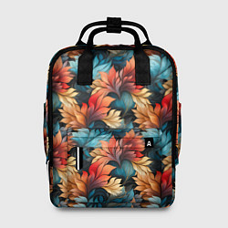 Рюкзак женский Нарисованная трава паттерн, цвет: 3D-принт