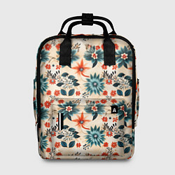Рюкзак женский Цветочный узор паттерн, цвет: 3D-принт