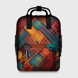 Женский рюкзак Разноцветная клетка в шотландском стиле