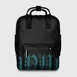 Рюкзак женский Узоры на чёрном фоне, цвет: 3D-принт