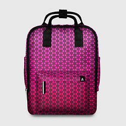 Рюкзак женский Градиент розовый с рисунком, цвет: 3D-принт