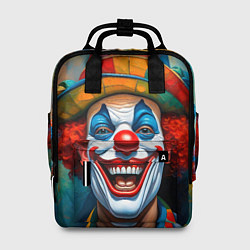 Женский рюкзак Нейросеть - Хэллоуин безумный клоун