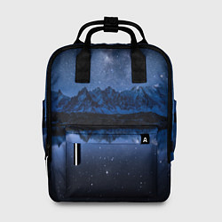 Женский рюкзак Галактическая зимняя ночь в горах