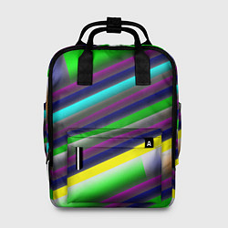 Рюкзак женский Размытые абстрактные полосы, цвет: 3D-принт