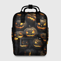 Женский рюкзак Зловещие хэллоуинские тыквы