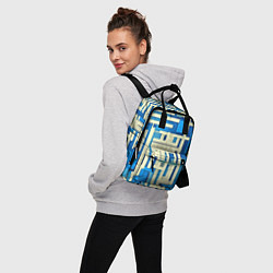 Рюкзак женский Полосы на синем фоне, цвет: 3D-принт — фото 2
