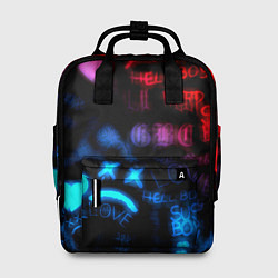 Рюкзак женский Lil peep neon rap music, цвет: 3D-принт