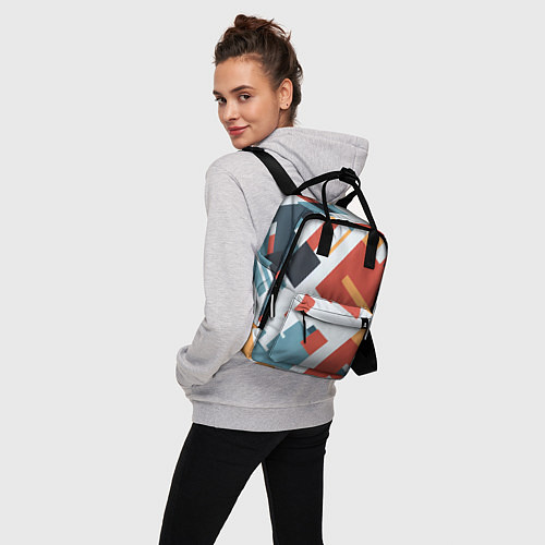 Женский рюкзак Геометрический узор - нейросеть / 3D-принт – фото 3