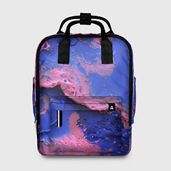 Женский рюкзак Розовая пена на синей краске