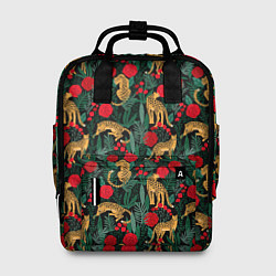 Рюкзак женский Ягуар в тропическом лесу, цвет: 3D-принт