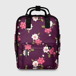 Рюкзак женский Цветочный паттерн в розовых оттенках, цвет: 3D-принт