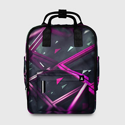 Рюкзак женский Фиолетовая абстрактная конструкция, цвет: 3D-принт