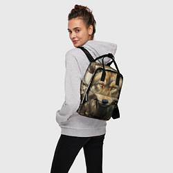Рюкзак женский Волк в стиле диаграмм Давинчи, цвет: 3D-принт — фото 2