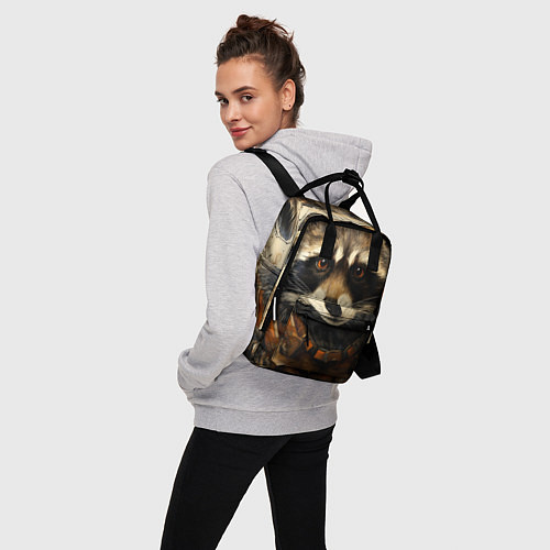 Женский рюкзак Енот в стиле диаграмм Давинчи / 3D-принт – фото 3