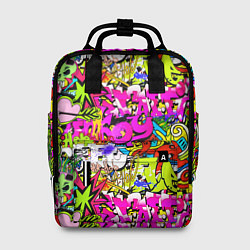 Рюкзак женский Цветное граффити, цвет: 3D-принт