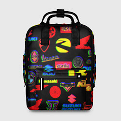 Рюкзак женский Все логотипы авто бренды, цвет: 3D-принт