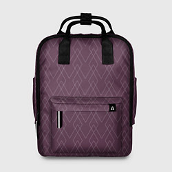 Рюкзак женский Бордовый геометричные линии, цвет: 3D-принт