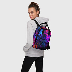 Рюкзак женский Камуфляж из ярких красок, цвет: 3D-принт — фото 2
