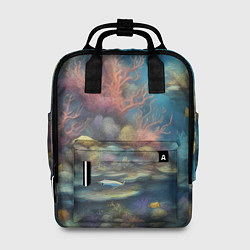 Рюкзак женский Рыбы под водой, цвет: 3D-принт