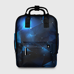 Рюкзак женский Синяя геометрическая абстракция, цвет: 3D-принт
