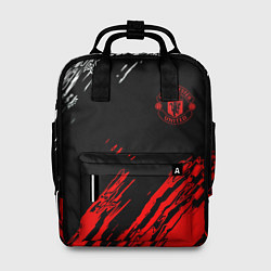 Рюкзак женский ФК Манчестер Юнайтед спортивные краски, цвет: 3D-принт