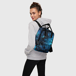 Рюкзак женский Синие абстрактные плиты, цвет: 3D-принт — фото 2