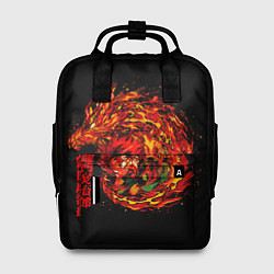 Рюкзак женский Танджиро в огне, цвет: 3D-принт