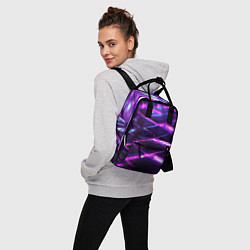 Рюкзак женский Фиолетовая неоновая плитка, цвет: 3D-принт — фото 2