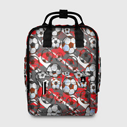Рюкзак женский Футбол паттерны, цвет: 3D-принт